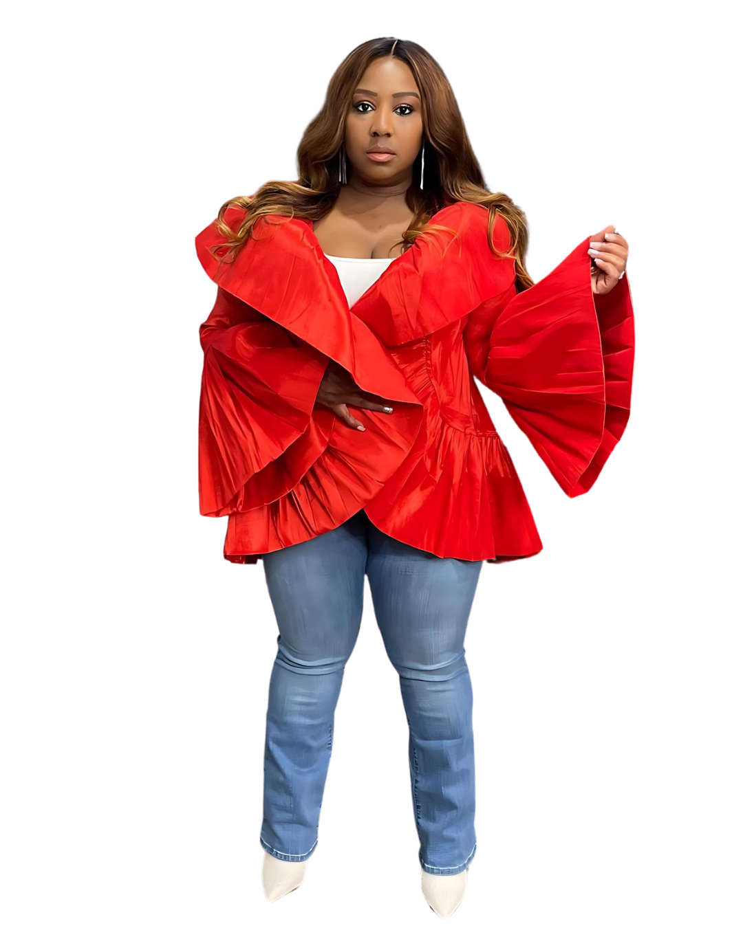 Red peplum online