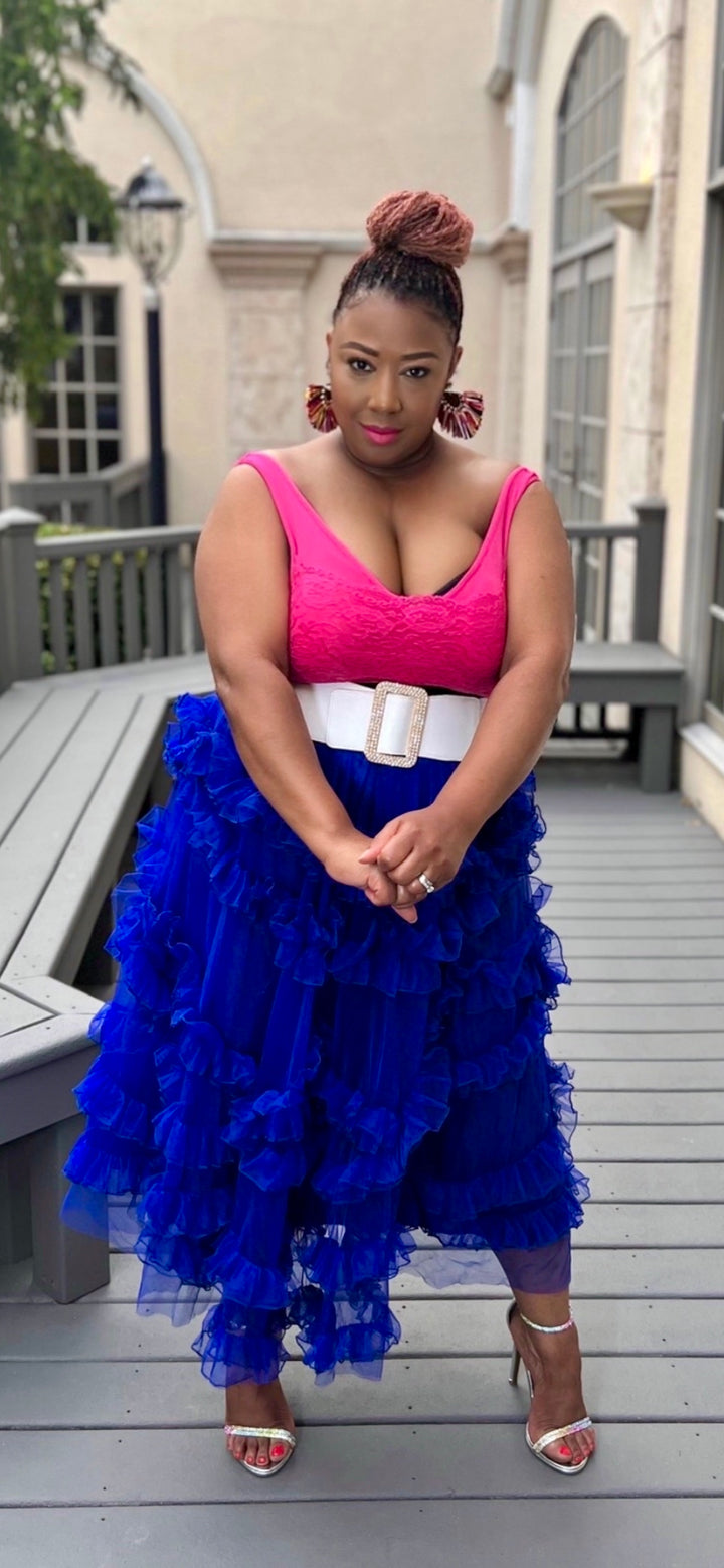 Royal Blue Tulle Skirt