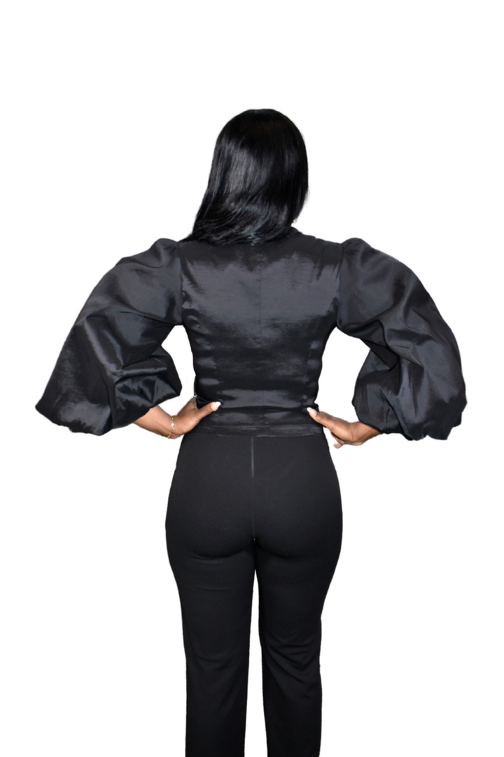 V-Neck Puff Sleeve Top