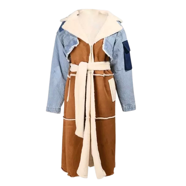 Denim Shearling Coat