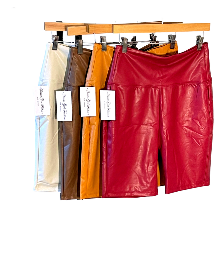 RESTOCKED Vegan Leather High-Waist Shorts